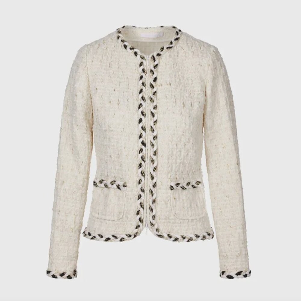 Anne Fontaine | White Tweed Chelsea Jacket